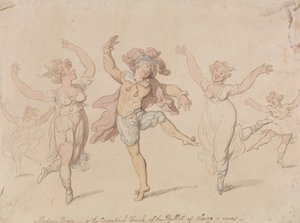 モダングレース...アロンゾエカラのバレエ 作： Thomas Rowlandson